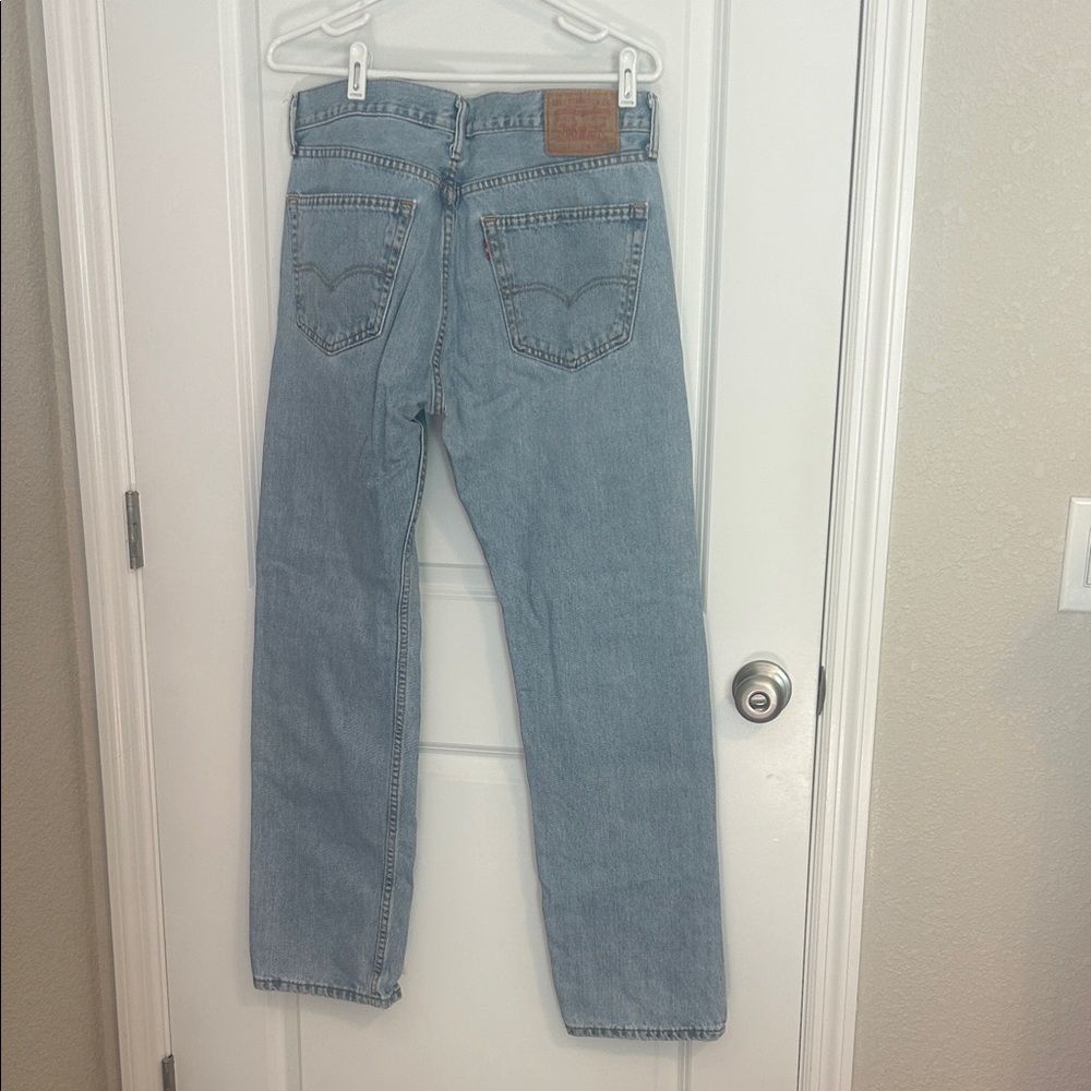 Levi's 505 Light Wash Straight Jeans - Picture 3 of 5